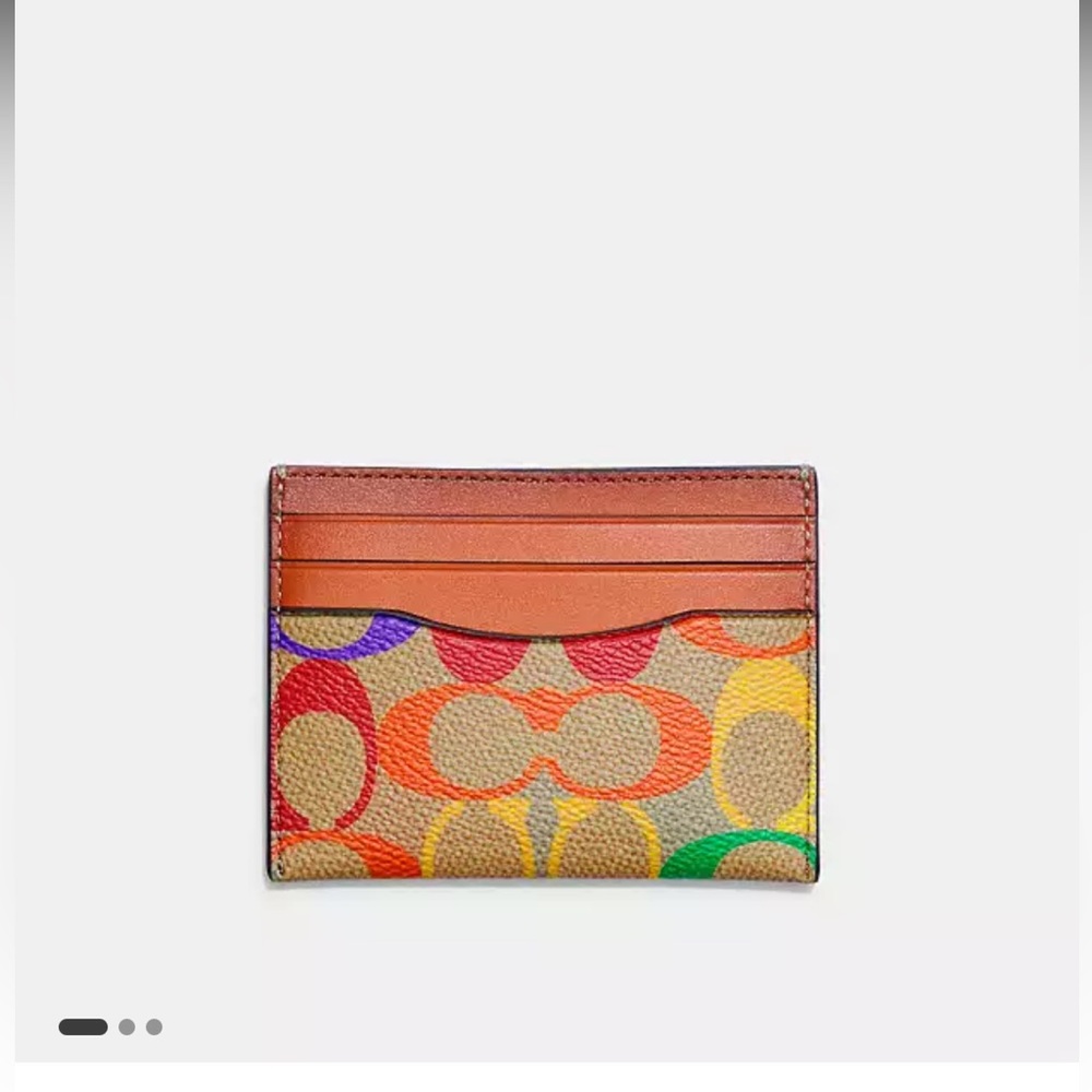 NEW Coach Card Case In Rainbow
Signature Canvas